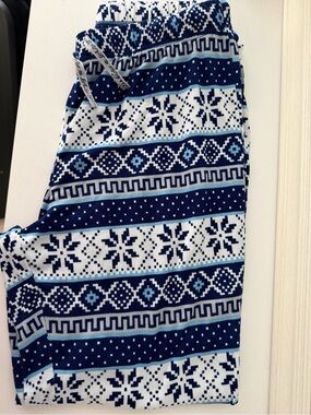 Winter snowflake soft PJ pants/ cuffed bottoms